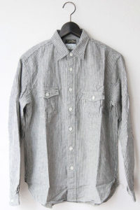 COLIMBO VERRAZANO WORK SHIRT (COTTON / LINEN STRIPE)